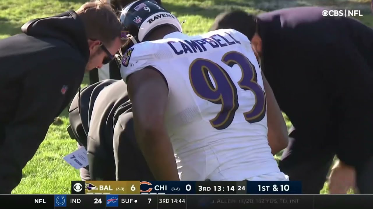 Calais Campbell hilarious fake injury vs. Bears