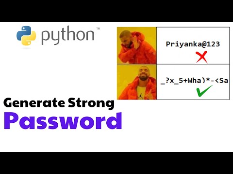 🙋♂️ Generating Strong Password using Python |Random Password Creation ...