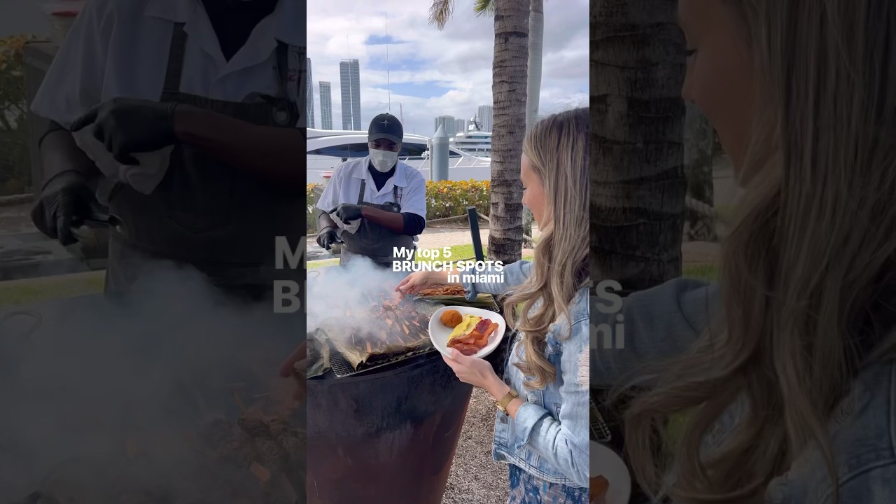 My top 5 #brunch spots in #miami 🥂#shorts #miamifood