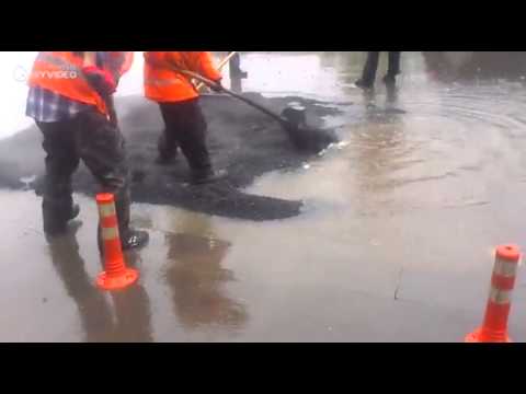 ასვალტის დაგება ლაგუნა ვერესთან