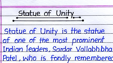 Statue of Unity Essay in English || Essay on Statue of Unity in English