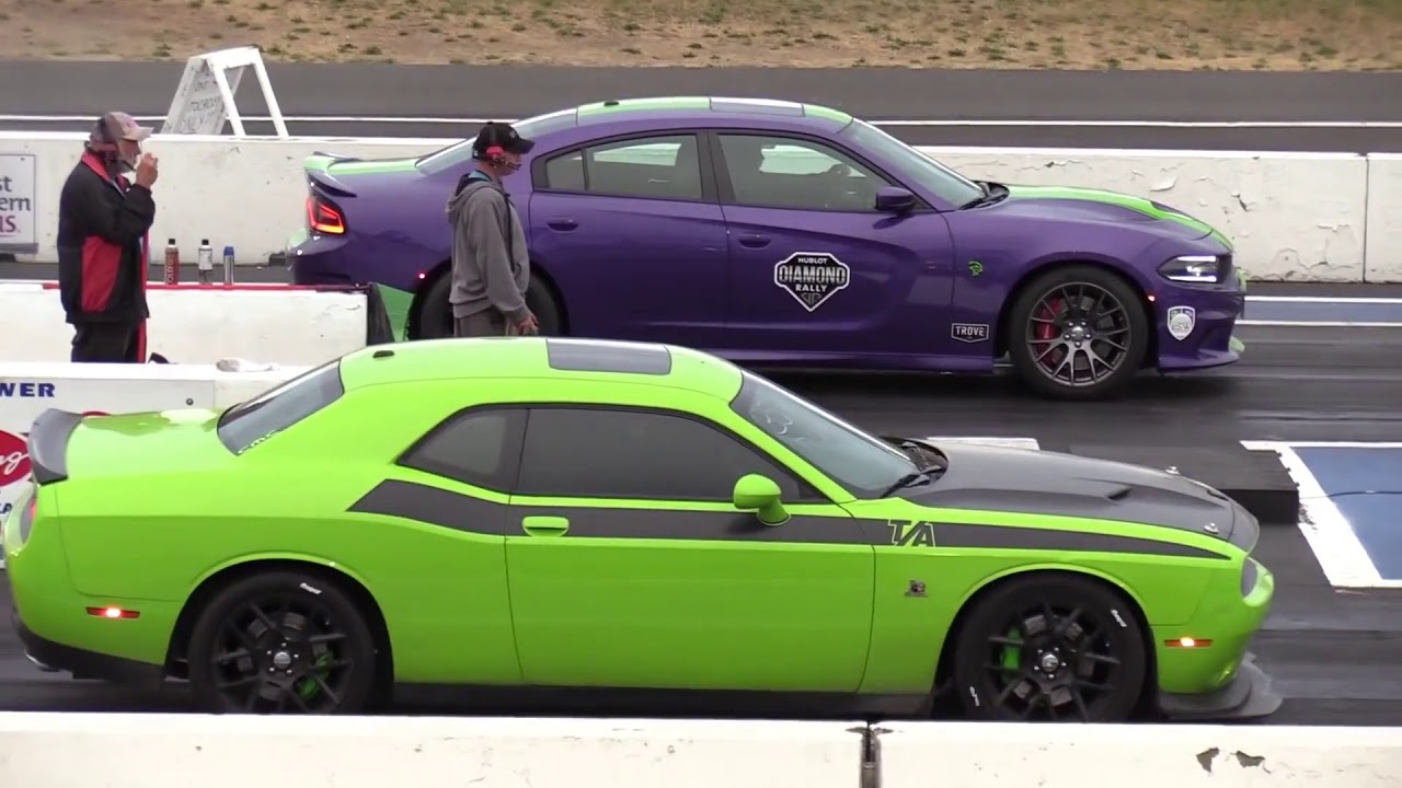 Compilation: Dodge Charger Hellcat Drag Race Wins - YouTube