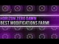 Horizon Zero Dawn. BEST MODIFICATIONS, MATERIALS, SHARDS AND MORE FARM FOR NEW PLAYERS! 2020