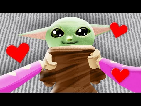 I Played Roblox Adopt Me As Baby Yoda Youtube - pink yoda roblox