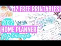 12 Free Printables! 🏠 2022 Home Planner: Setup and Flip Through | Happy Planner