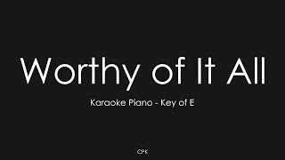 Worthy of It All - David Brymer | Piano Karaoke [Key of E]