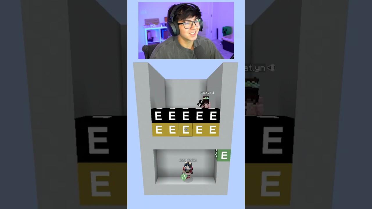i made this one SO IMPOSSIBLE😂😂Minecraft Wordle Prank VS GF #minecraft #shorts #minecraftshorts