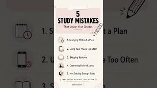 Stop Making These 5 Study Mistakes! 📖 #shorts