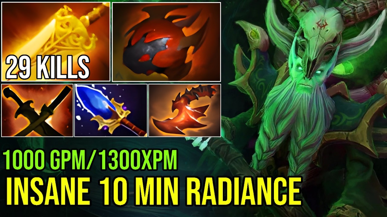 Insane 10 Min Radiance Carry Necro! Max AOE Health Decay +Unlimited  Burn DPS Raid Boss! Dota 2