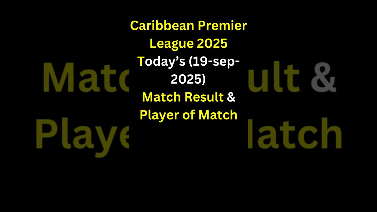 CPL 2025: Trinbago Knight Riders vs Saint Lucia Kings RESULT 🏏🔥 Winner & Player of the Match!