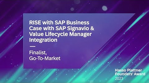 SAP Signavio & SAP Value Lifecycle Manager Integration