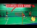 How to do a deceptive flick serve  stepbystep badminton tutorial