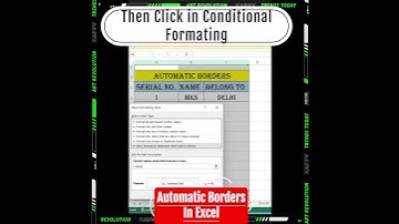 Automatic Borders in Excel #shorts #excel #exceltips #exceltutorial #exceltrick #msexcel #formula
