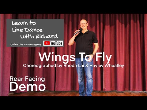 FREESTYLE / REAR FACING DEMO ABSOLUTE BEGINNER LINE DANCE - Wings To Fly