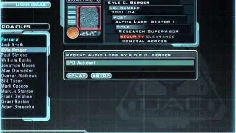 Doom 3 - Kyle Berger PDA