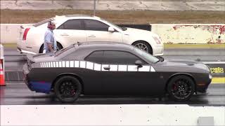 Cadillac CTS-V vs Hellcat Challenger \& Scat Pack 392 1\/4 Mile