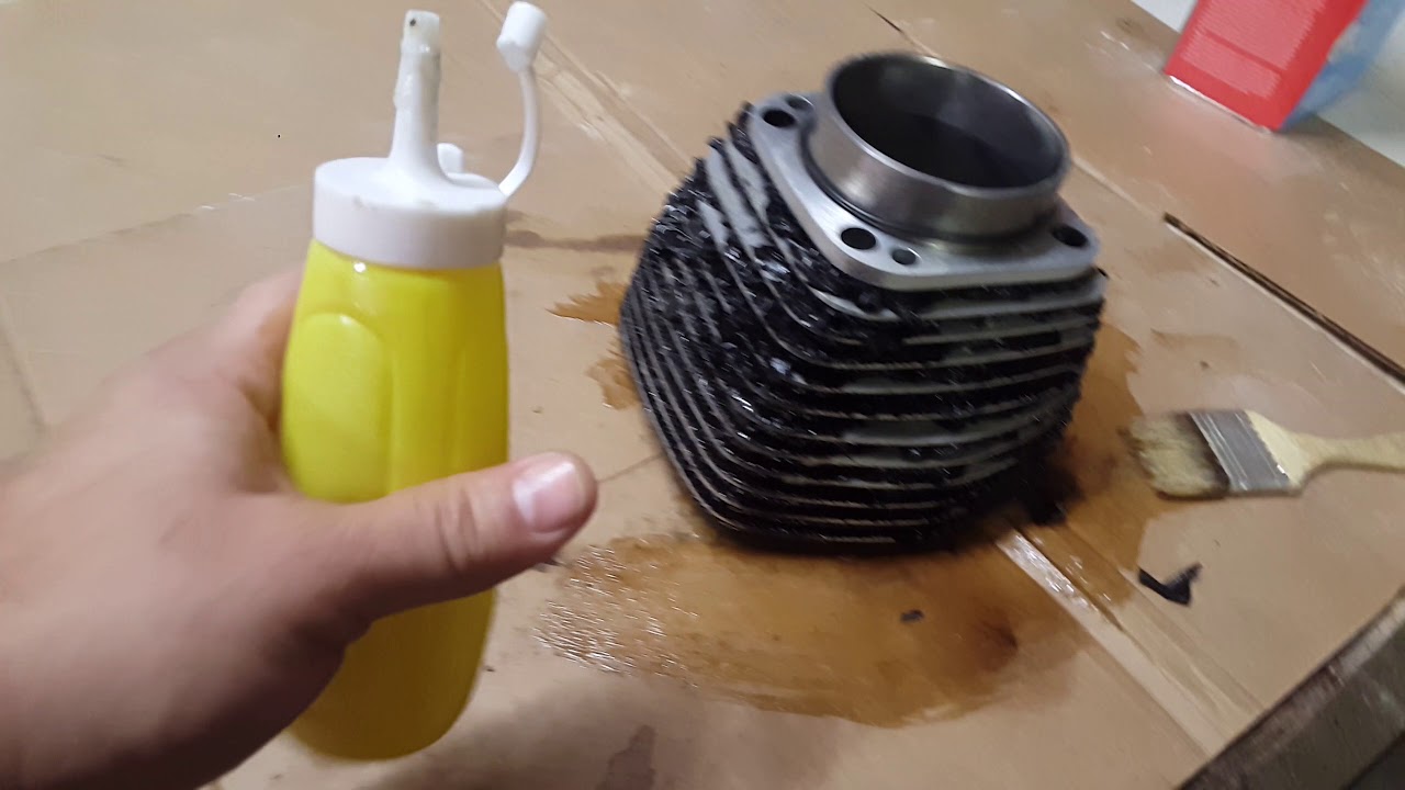 Stripping powdercoat from harley heads.