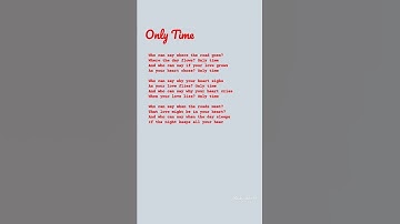 Thumbnail of "Only Time" Enya (Lyrics)