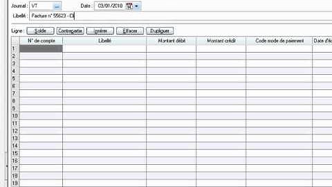 Vidéo n° 3   La saisie des écritures comptables