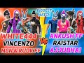 WHITE444,RUOK,VINCENZO,M8N VS AJJUBHAI,ANKUSH FF,BADGE 99,LAKA GAMER || BIGGEST MATCH IN HISTORY