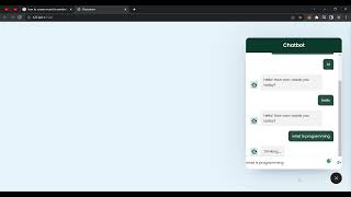 Chatbot using javascript and html css