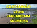 Chegada das guas do aude castanho  velha jaguaribara aps 10 anos fica tudo submersa 30042024