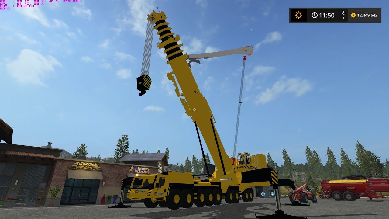 Farming Simulator 17 Caterpillar Crane Mod - YouTube