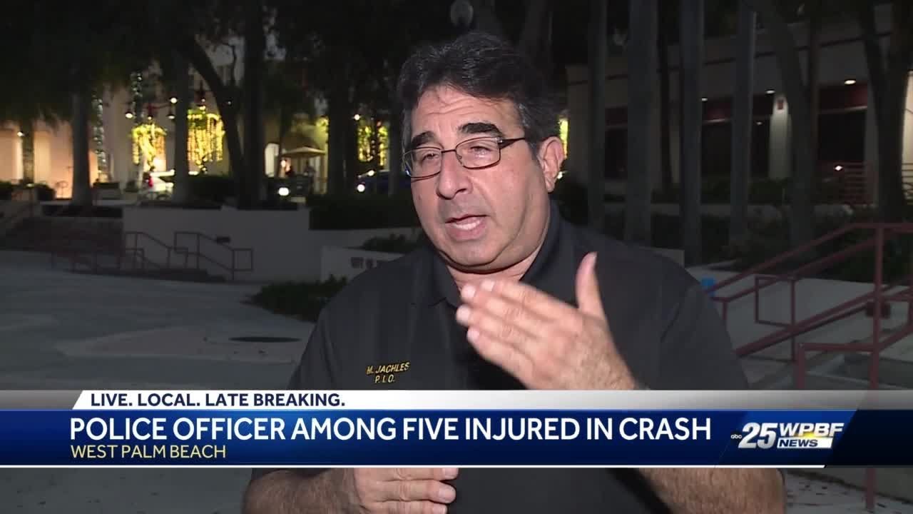 Police Officer Among Five Injured in Crash - YouTube