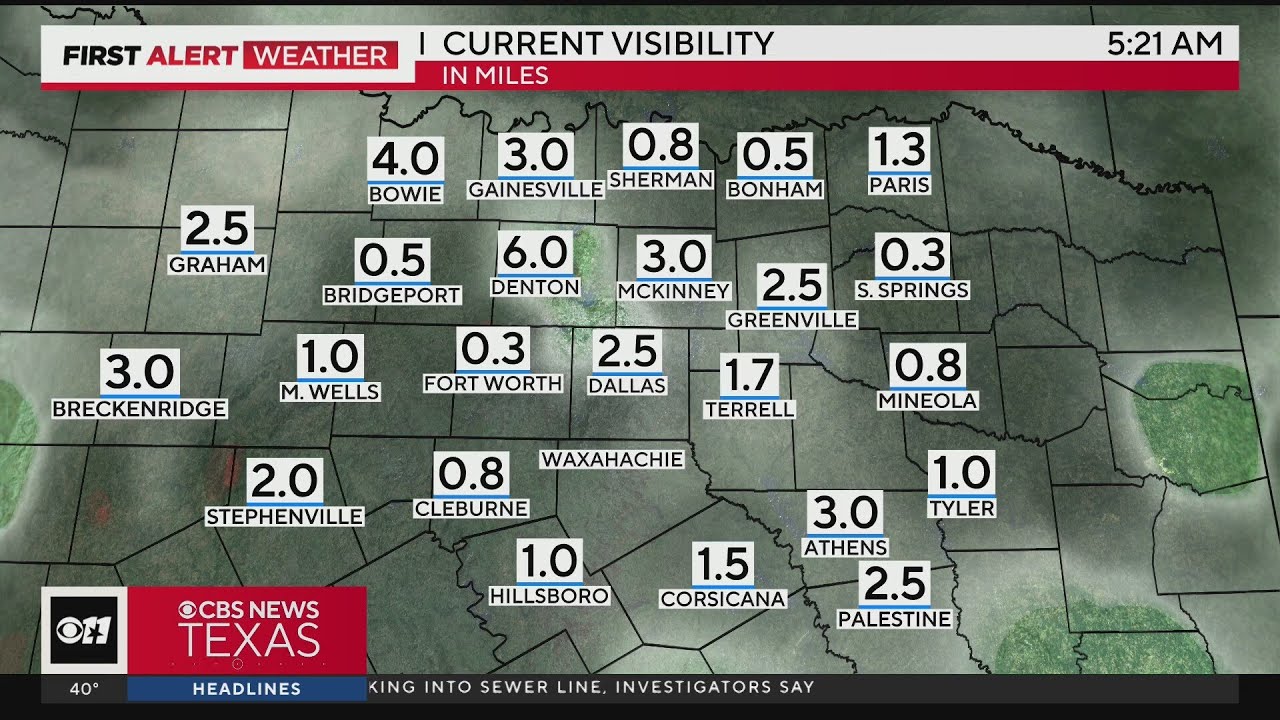 Dense fog causes low visibility on the roads Tuesday AM - YouTube