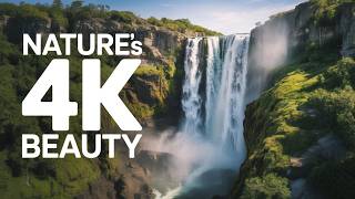 Beautiful Waterfall Droneshot In 4k  Peaceful Scenic Waterfall