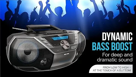CD Player Bluetooth Philips Portable with Cassette All in one Powerful Stereo Boombox for Home