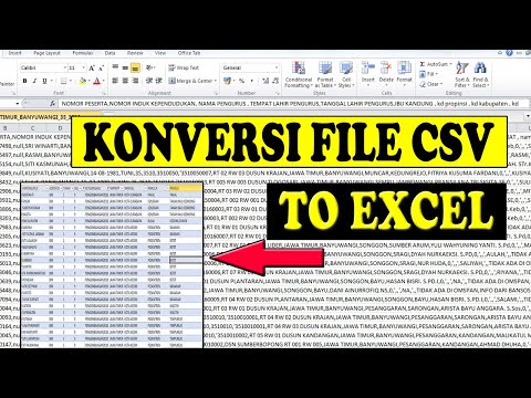 Video: Bagaimana cara mengonversi beberapa file CSV ke Excel?