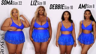 SIZE 8 vs 10 vs 18 vs 22 TRY ON SAME ROSEWE BIKINIS