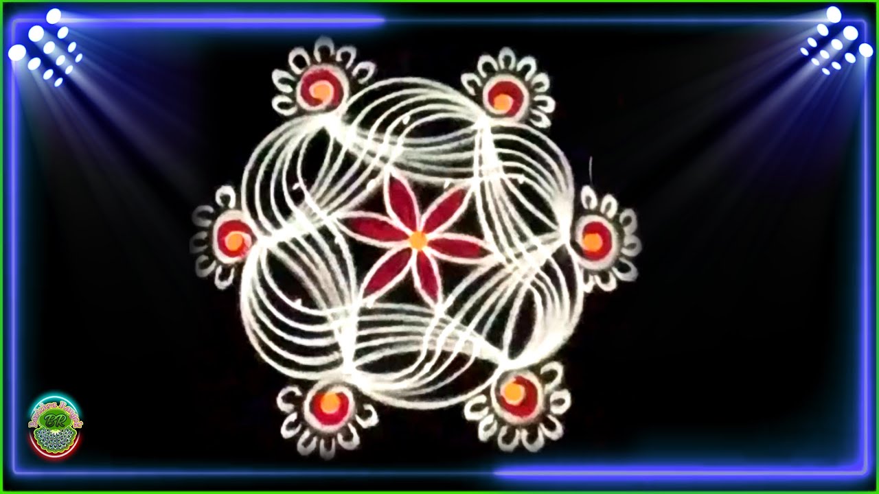 Simple and Easy Rangoli Design Series | Morning Rangoli | Colour ...