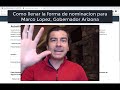 Como llenar la forma de nominacion