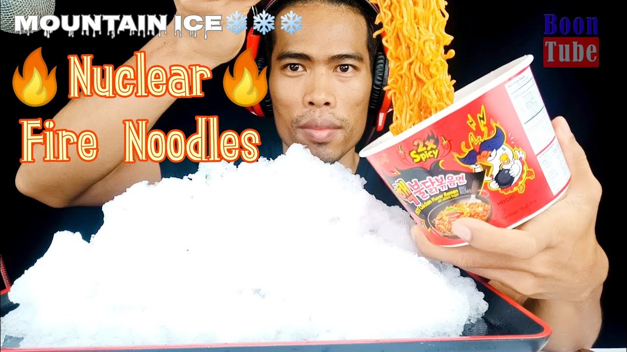 ASMR Korean Nuclear Fire Noodle vs Mountain Powdery Ice - PlusTutorial | EP.343 I BoonTube