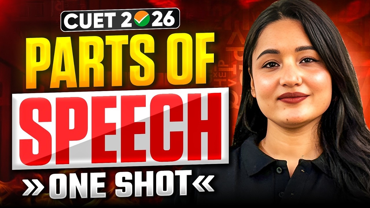 CUET 2026 English Parts of Speech in 1 Shot🔥Full Revision #cuet2026 # ...