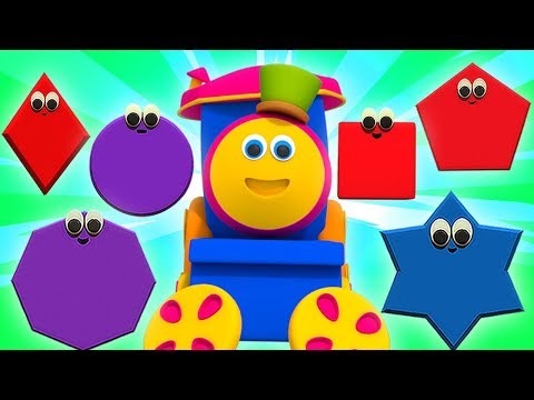 качать поезд | обучающие видео | учить формы | Bob Shapes Train | Learn Shapes With Bob