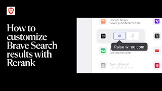 How To Customize Brave Search Results With Rerank