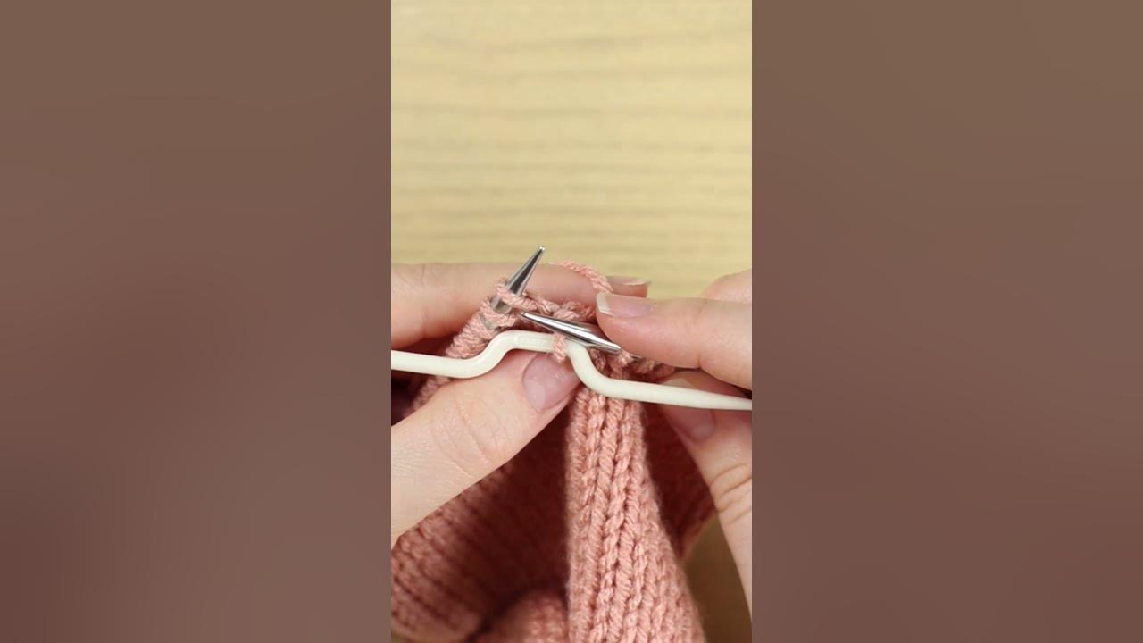 How to Cable 2 Front (C2F) Knit a 2 Stitch Left Leaning Cable with a