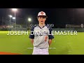 Joseph Dane Lemaster Class of 2023 RHP &amp; INF Baseball Recruiting Video