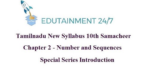 10th std Maths|TN Samacheer Syllabus|Numbers and Sequences|Special Series Introduction|Session 161