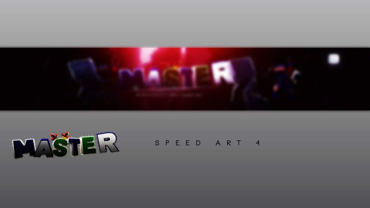 SPEED ART MINECRAFT MASTER GAMER BANNER #4 - YouTube