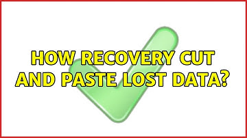 How recovery cut and paste lost data?