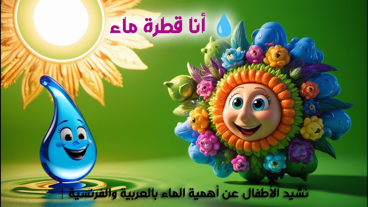 أنا قطرة ماء 💧 | نشيد الأطفال عن أهمية الماء بالعربية والفرنسية | Je ...