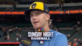 Cooper Pratt after Brewers' record 98th win: 'Keep it going' | Sunday Night Baseball | MLB on NBC