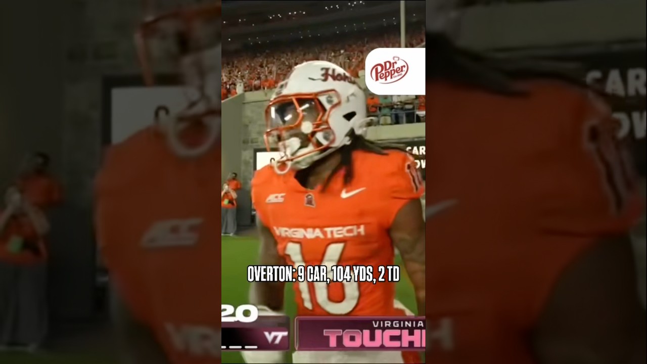 Explosive from the jump from Jeff Overton Jr.⚡#collegefootball #virginiatech #cfb #gohokies
