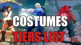 Street Fighter V CE Costumes tiers list