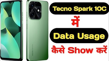 How to show data usage in Tecno Spark 10C || Tecno Spark 10C me data usage kaise show kare ||