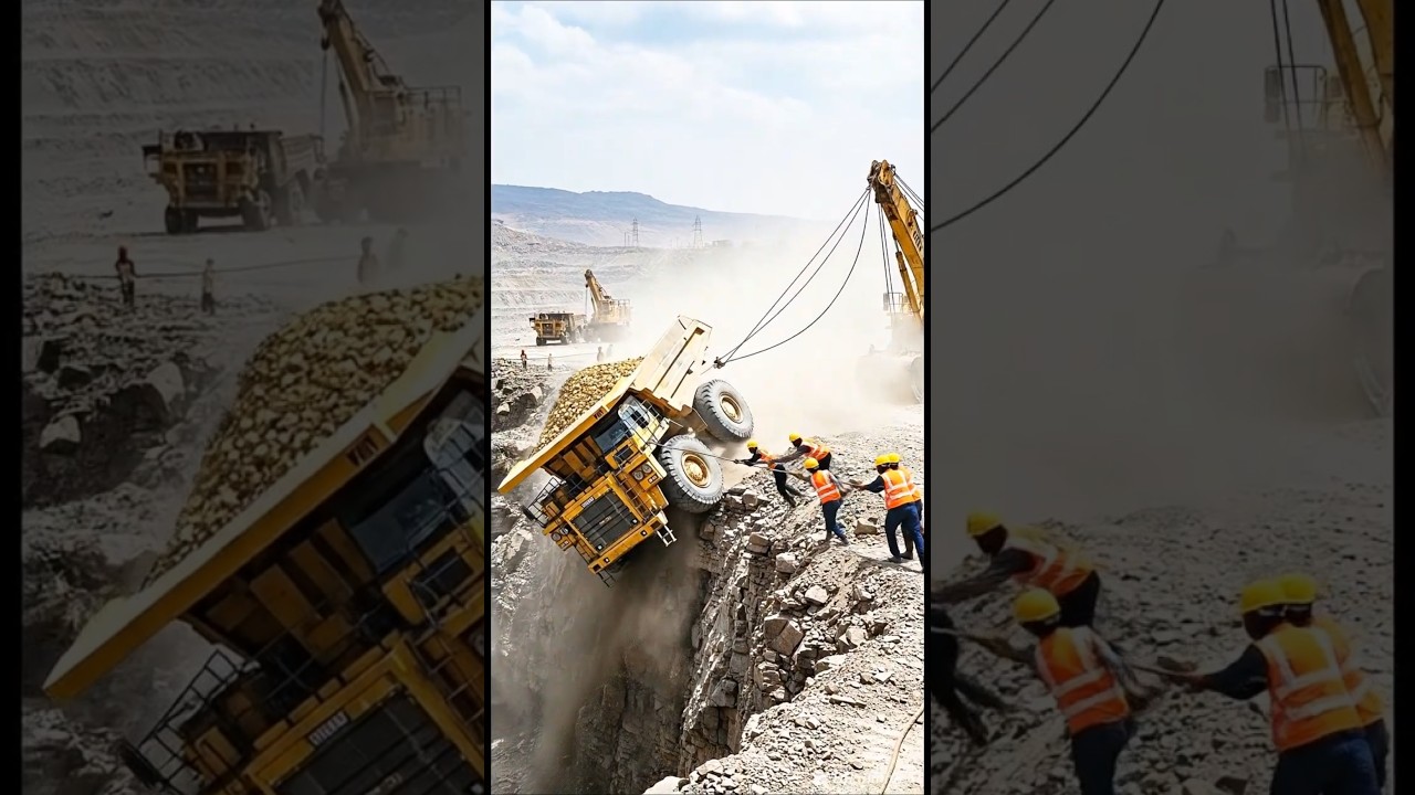 “Gold Truck Rescue FAILED! The Cliff Takes It All😱” 